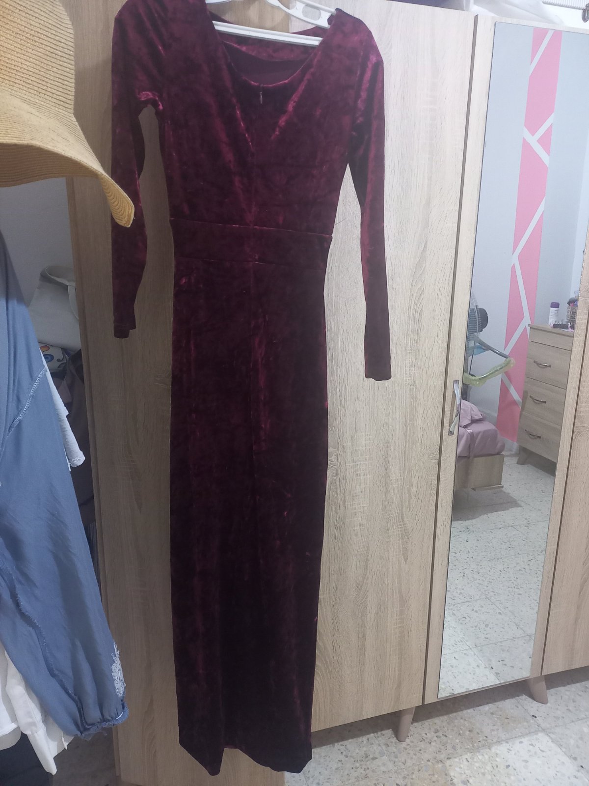 Robe soirée daim
