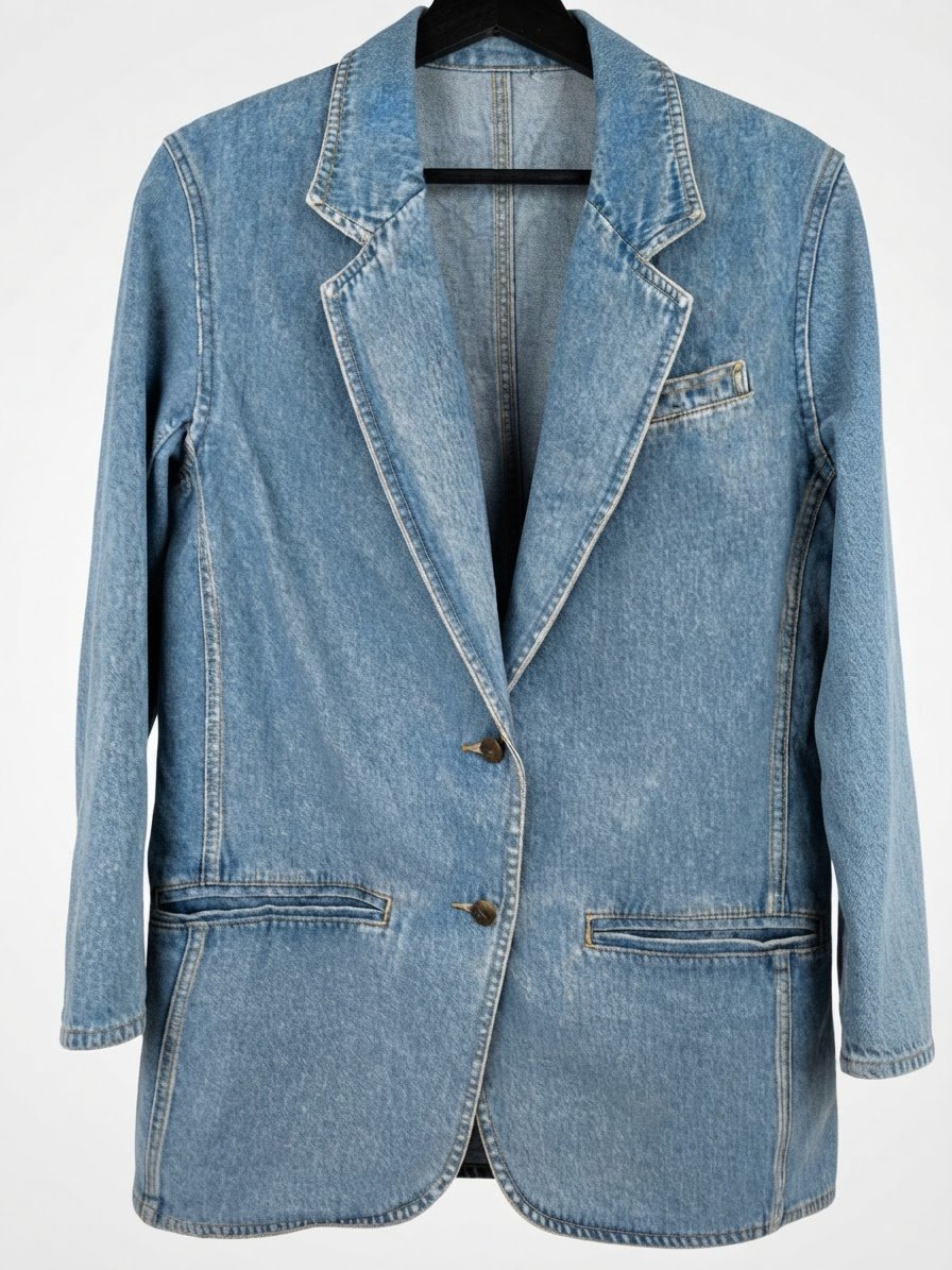 🩵🩵🩵🩵 Veste blazer en jeans bleue