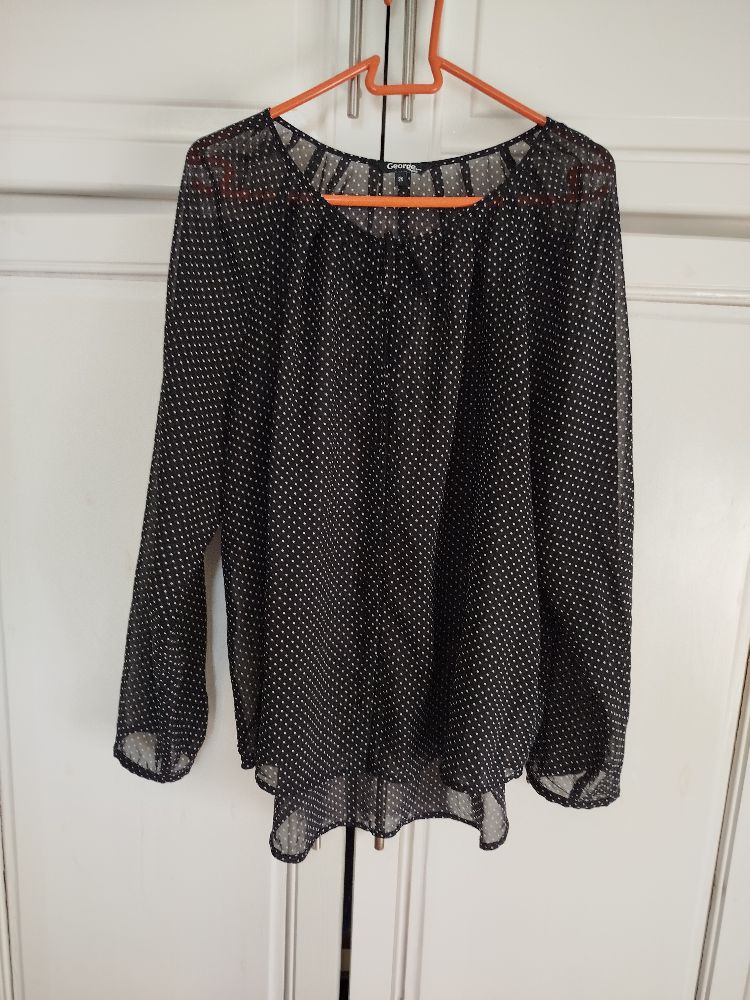 🖤⚫🖤⚫🖤⚫ Top noir pointillé 