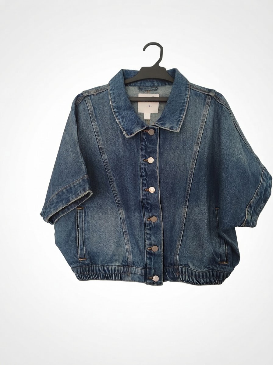 Blouson en denim / jeans bleu stylé 