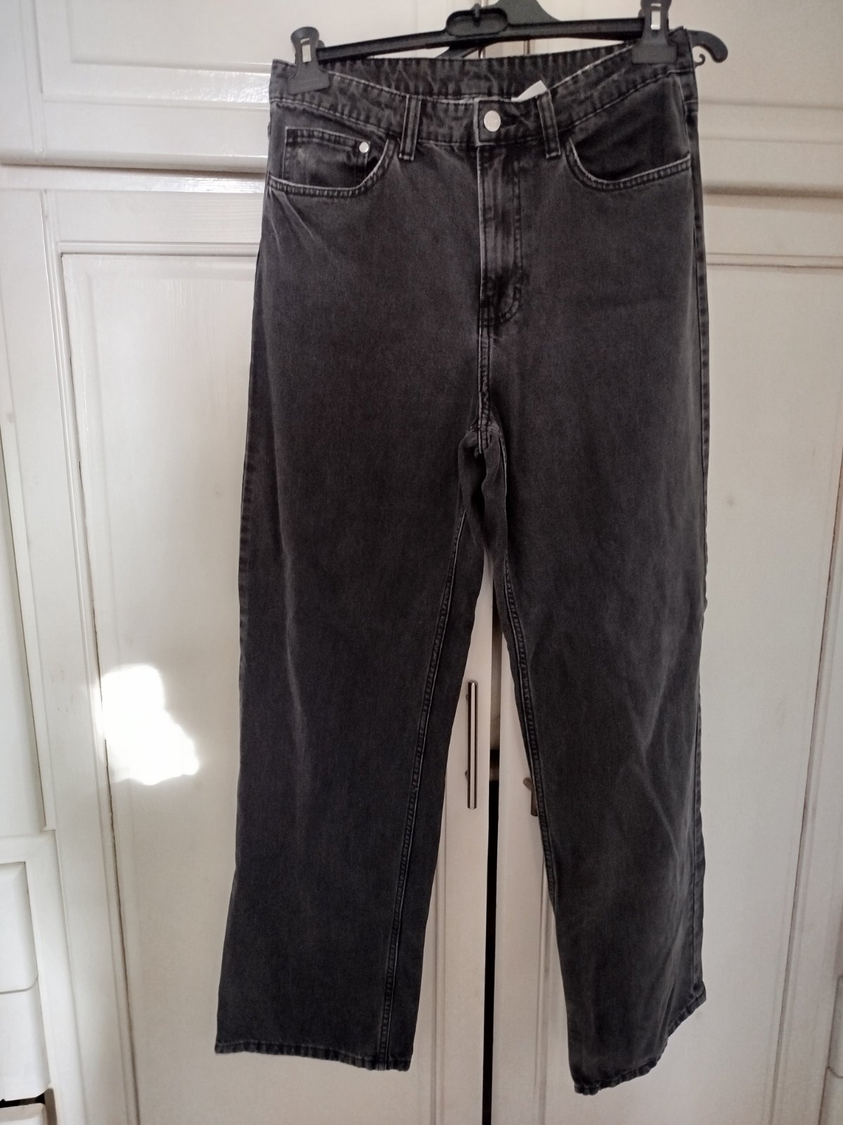 🖤🩶🖤🩶🖤🩶 Pantalon jeans large 👖👖👖 gris foncé - noir clair 