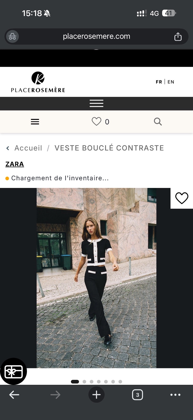 Set zara noir et blanc M/L
