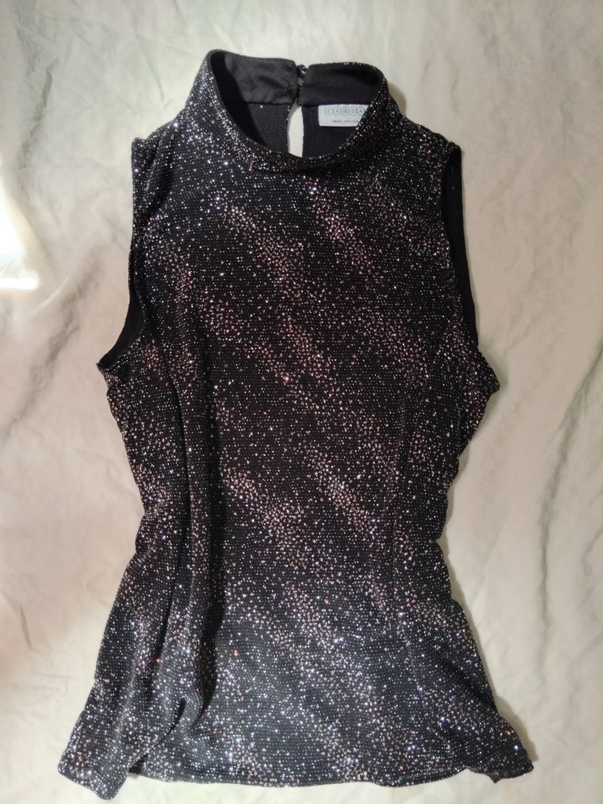 Shiny high neck top