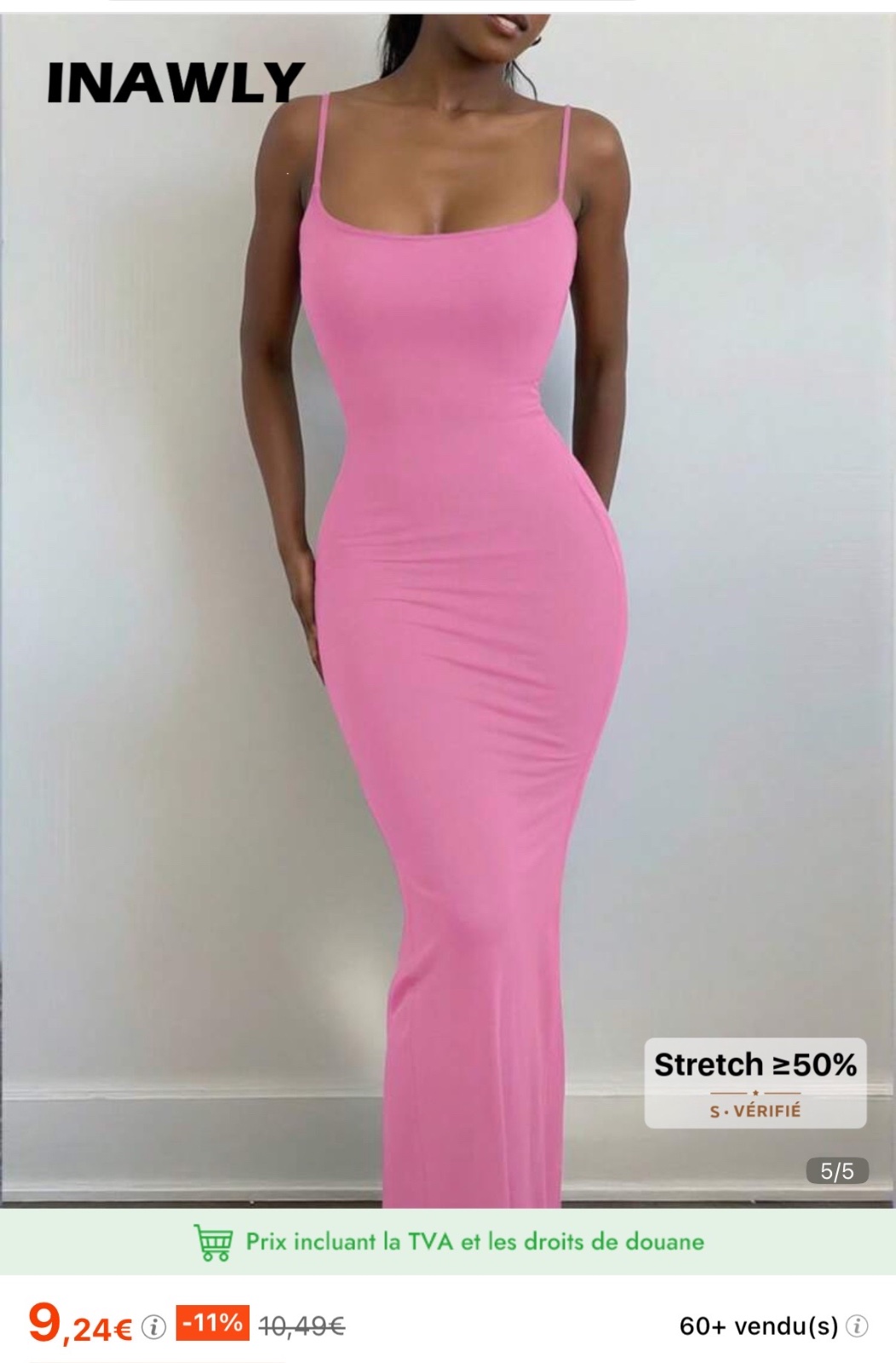 Robe rose shein