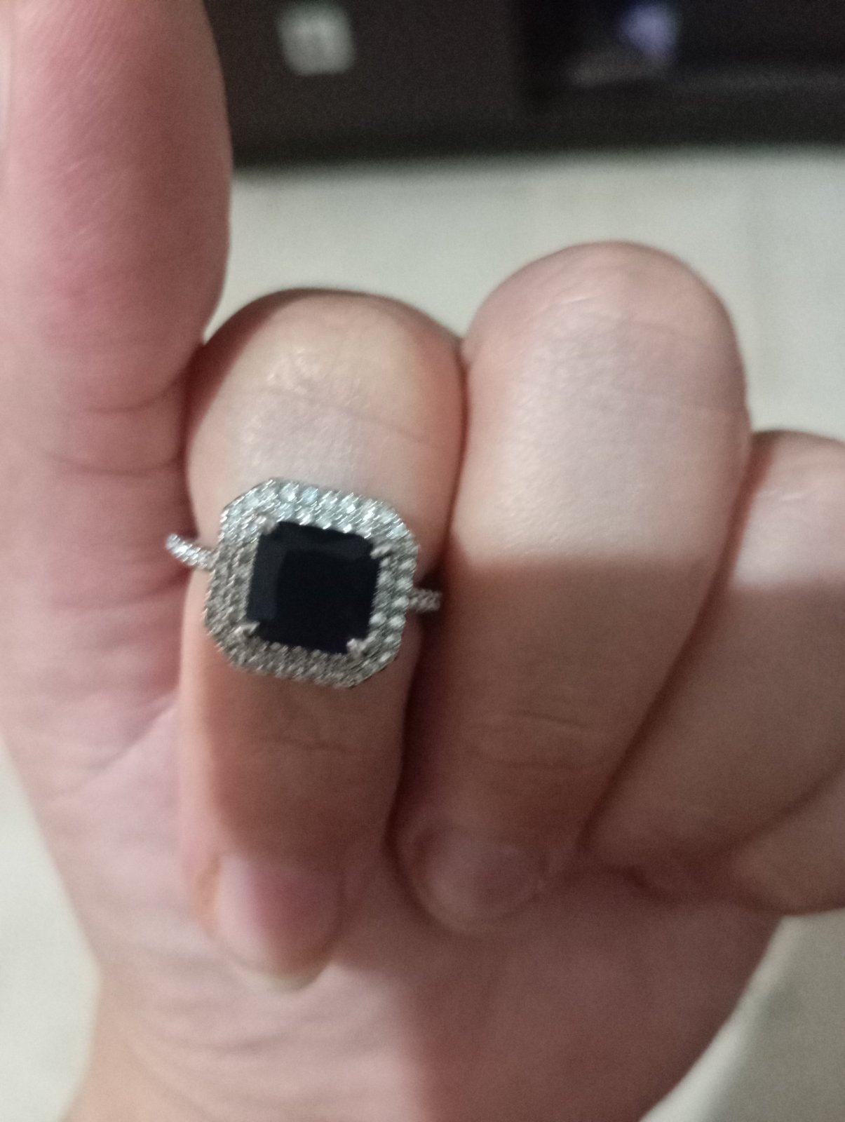 Bague neuf rn acier inoxydable en bleu