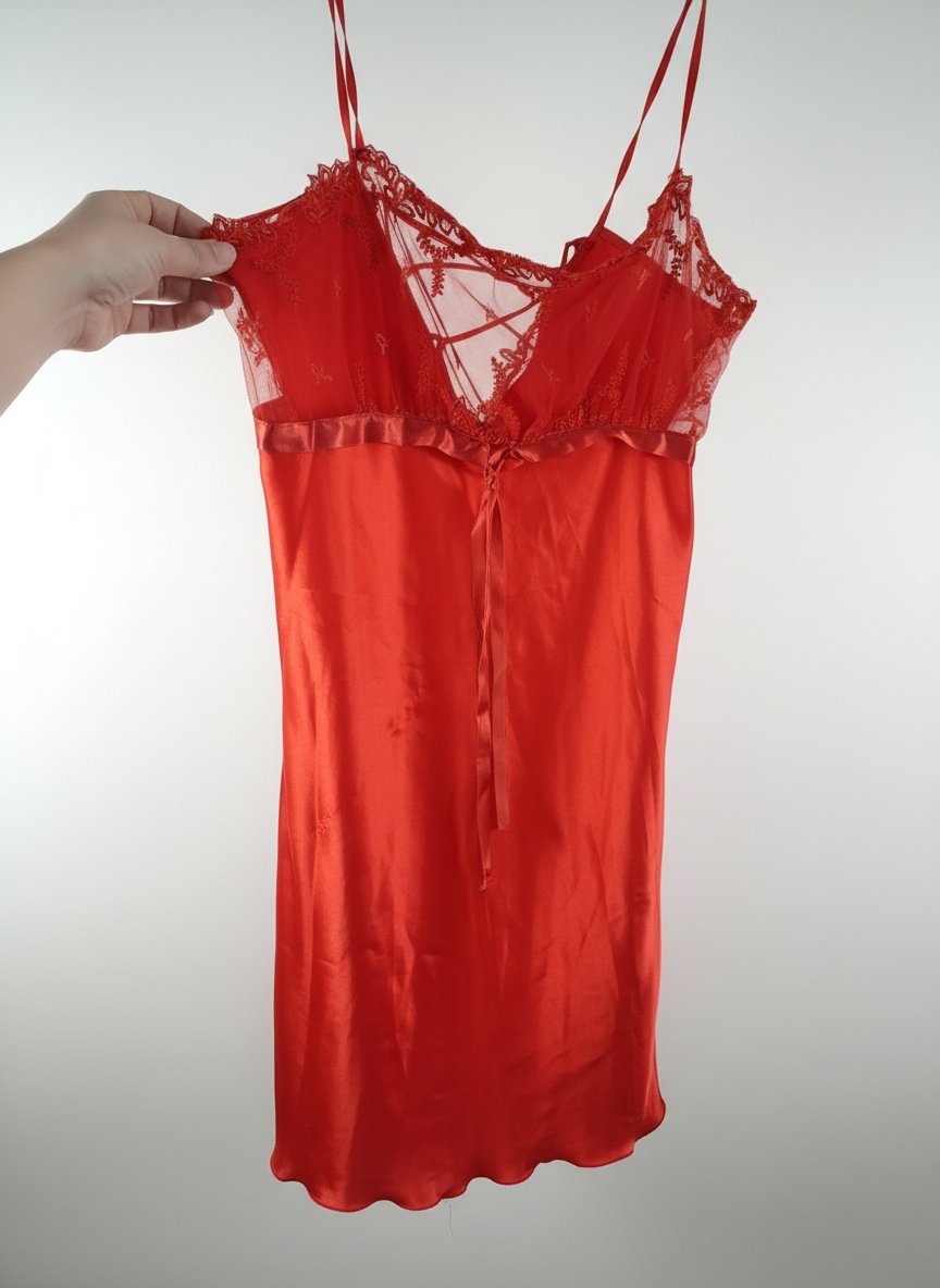 Chemise denuit rouge sexy m/l