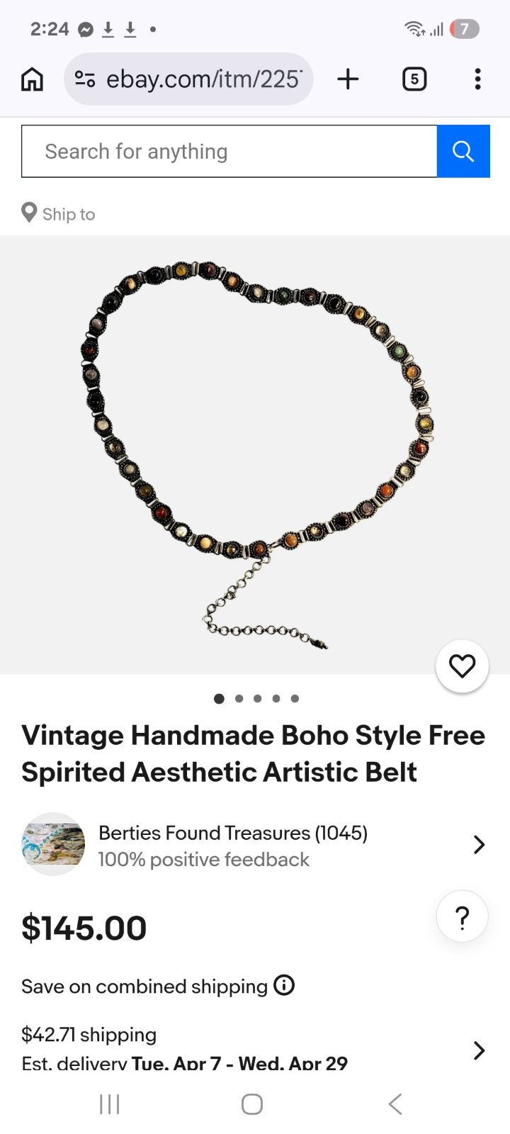 ✨ Ceinture vintage style boho 