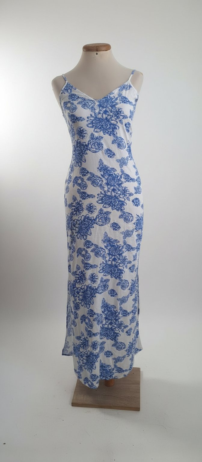 Blue Floral Maxi Dress👗👗