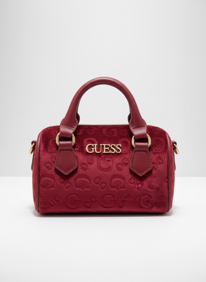 Mini sac a main guess rouge bordeaux 