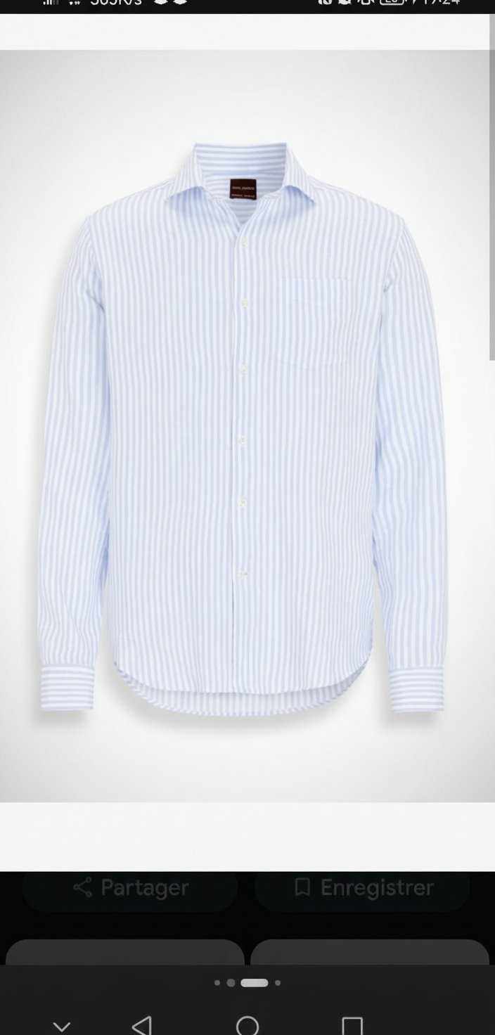 Chemise bleu pour homme 