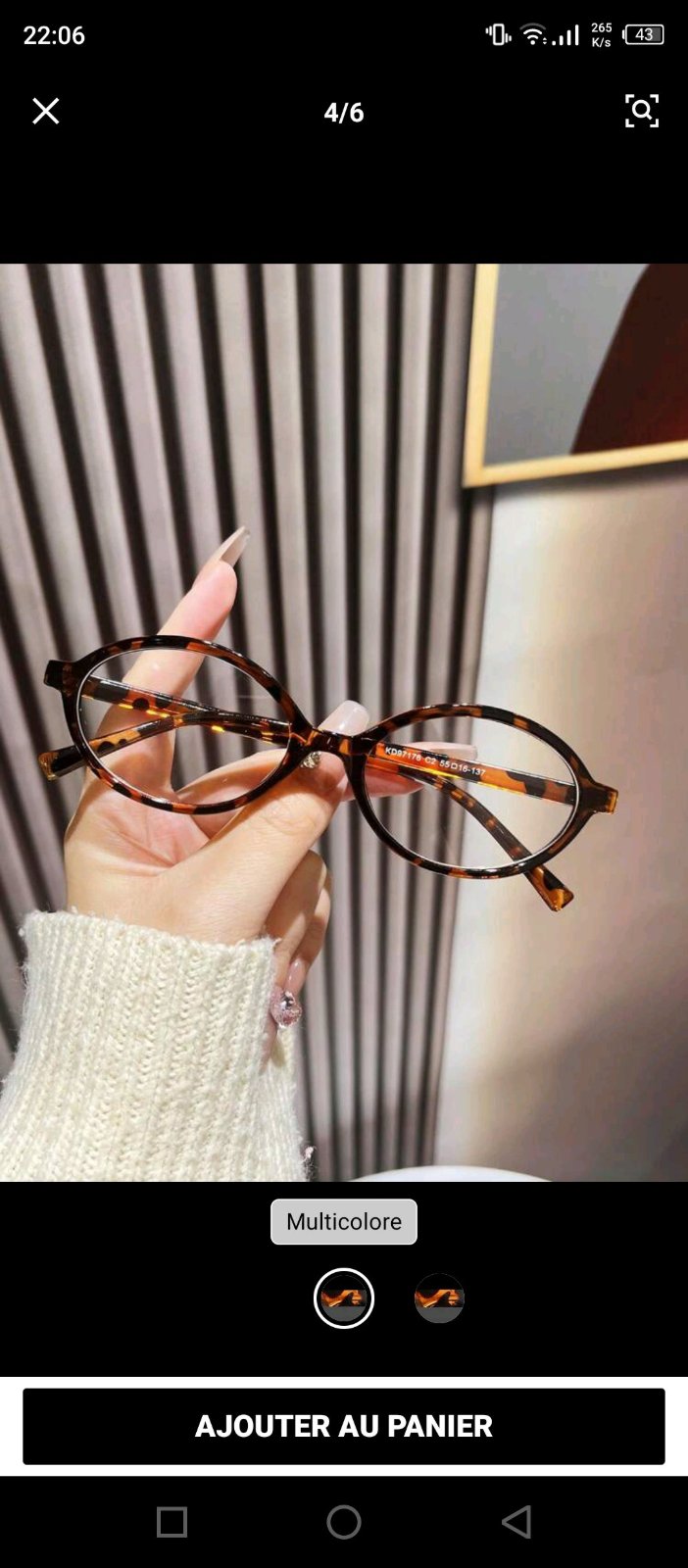 1 paire de lunettes rétro 
