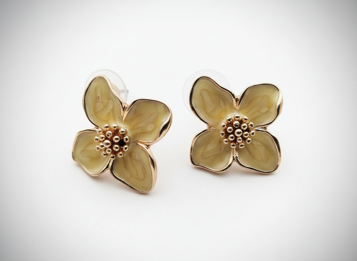Boucles d'oreilles fleurs jaunes 🌼💐💛