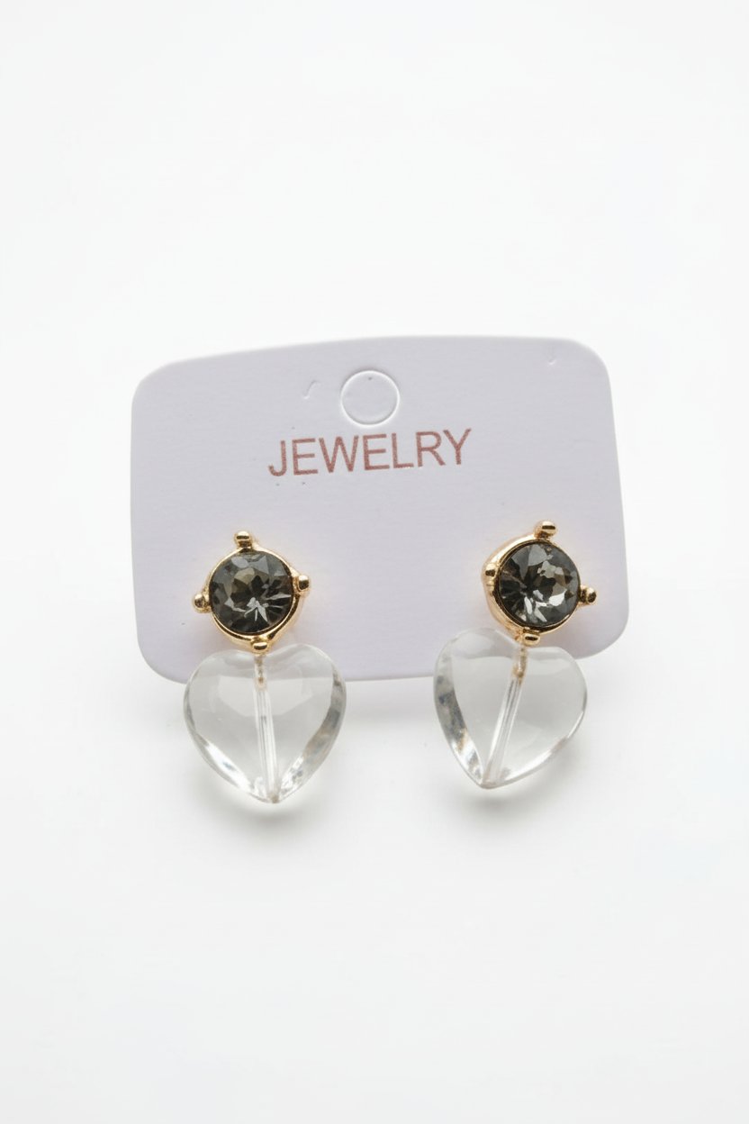 Boucles d'oreilles coeur très chic 🤍