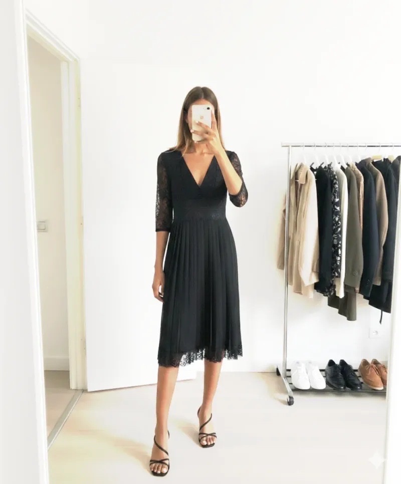 Robe avec dentelle