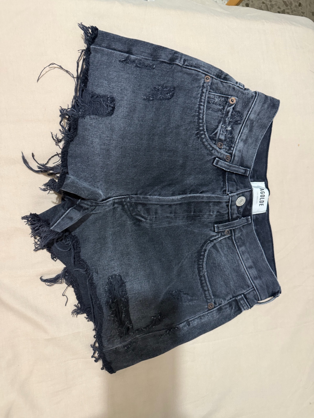 Short jean noir