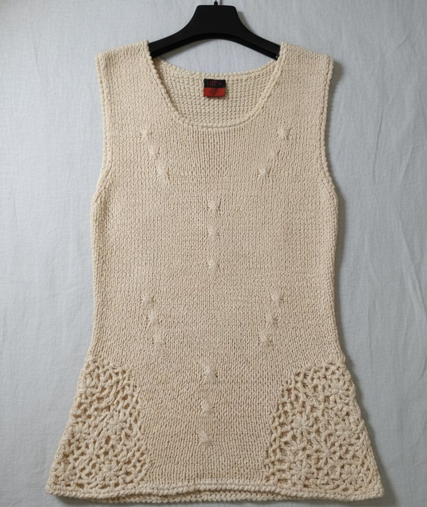 Top en maille beige