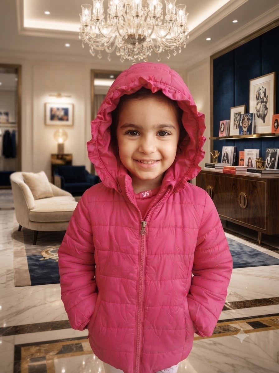 Doudoune rore faushia fillette 3-4 ans originale marines en très bon état 💥