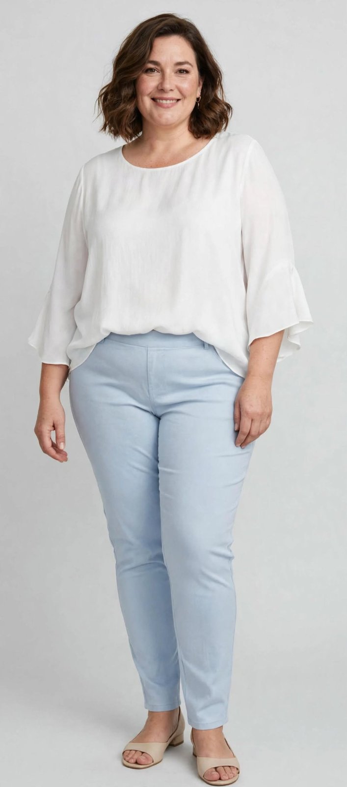 Pantalon bleu ciel Denimco taille 46 