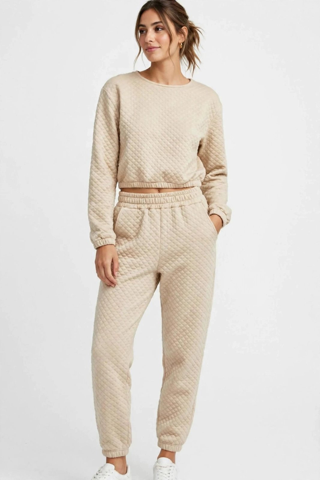 Ensemble deux pièces beige taille 36