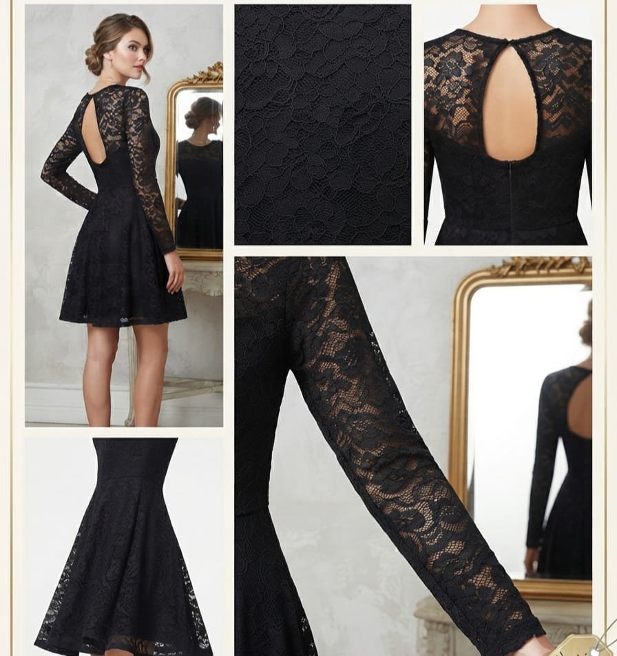 Robe dentelle photo réelle 