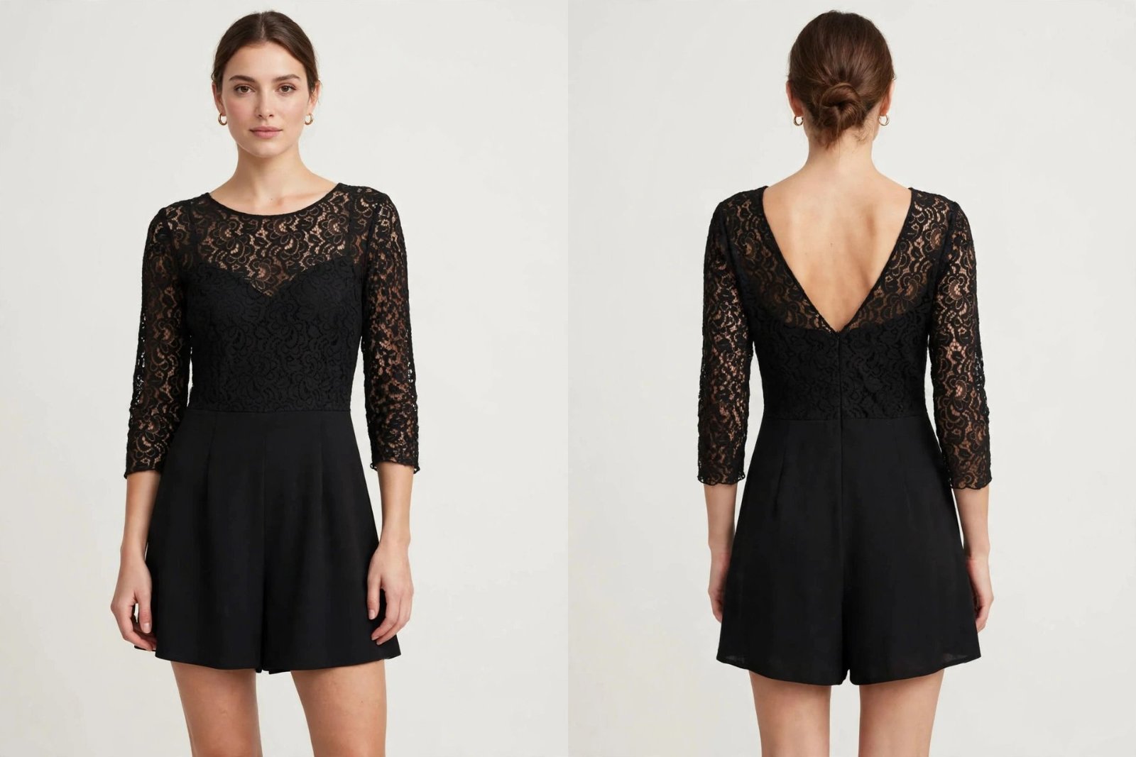 Combi jupe short Zara taille L très chic dentelle 