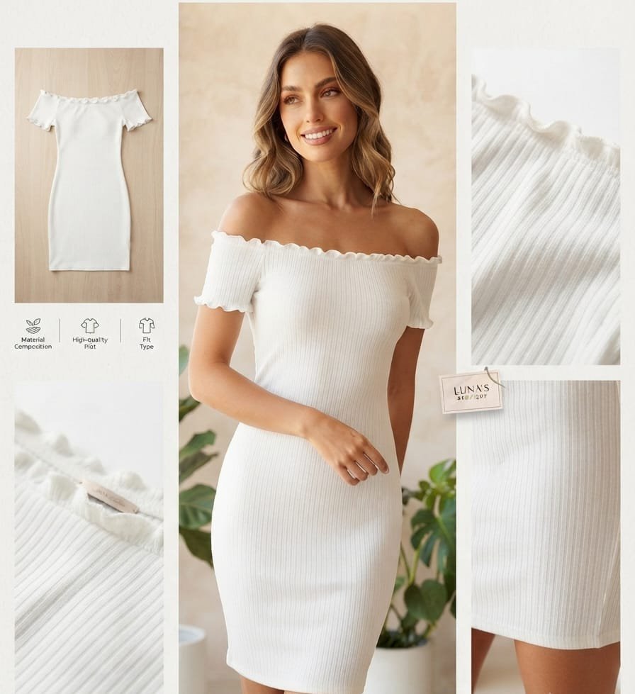 Robe blanc cotons 