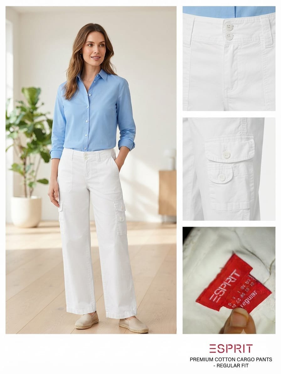 Pantalon blanc ESPRIT taille 42 