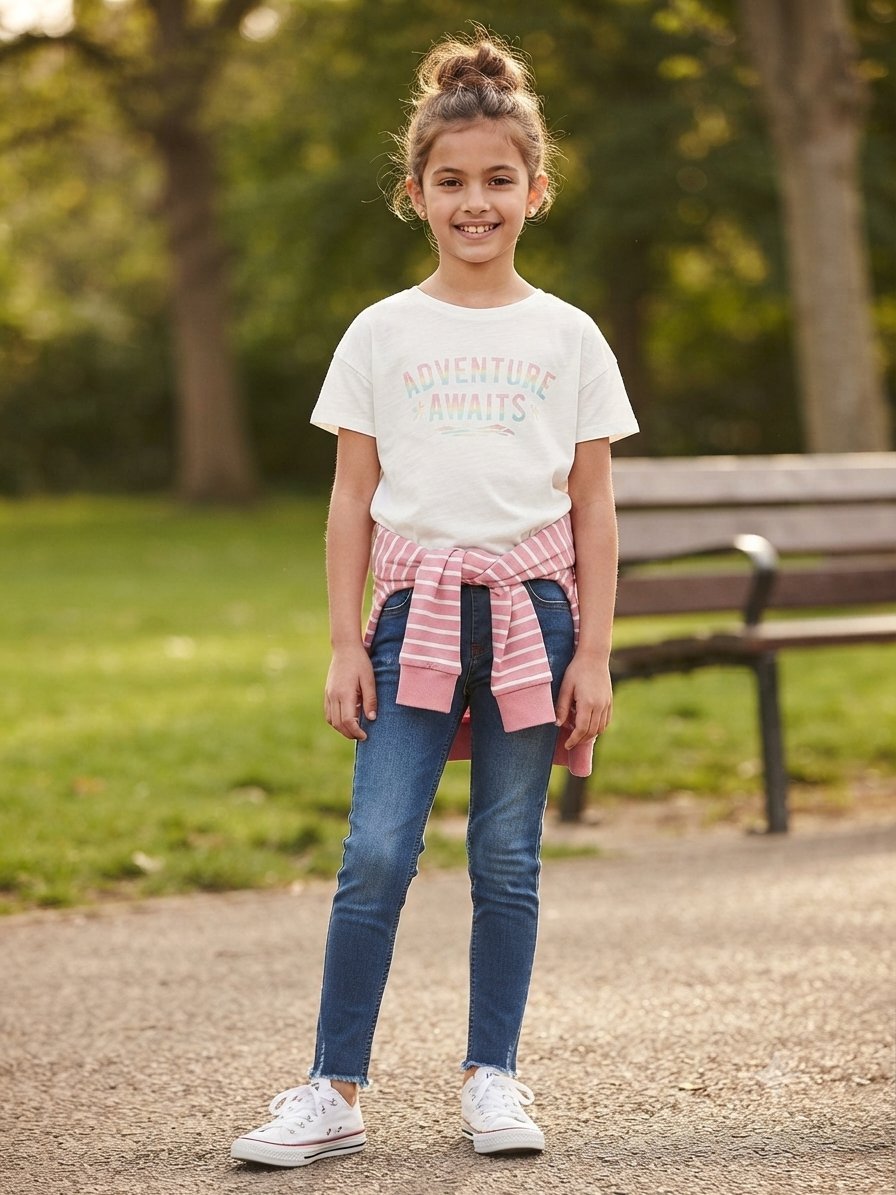 Pantalon djean fillette tailke 9-10 ans Neuf Jegging