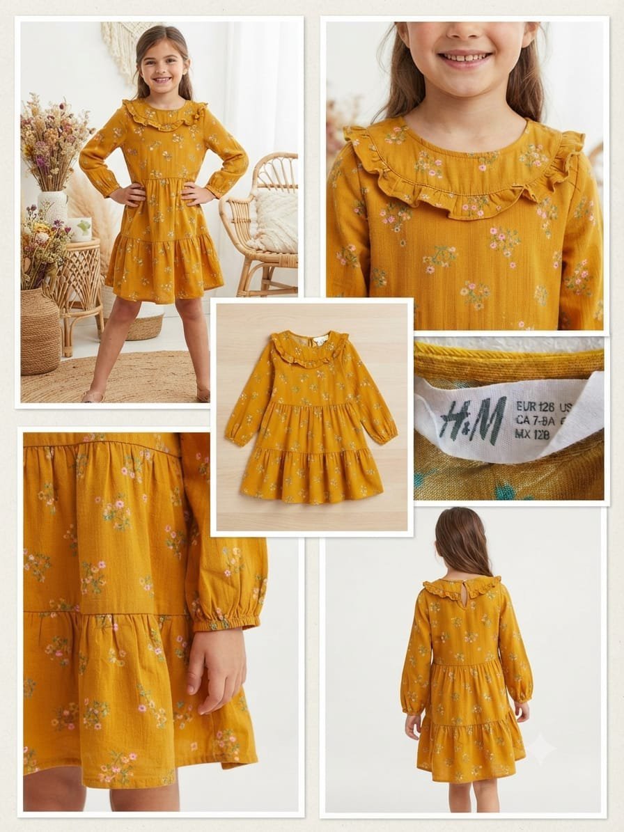 Robe fillette très chic 💥💥💥 H&M taille 7-8ans