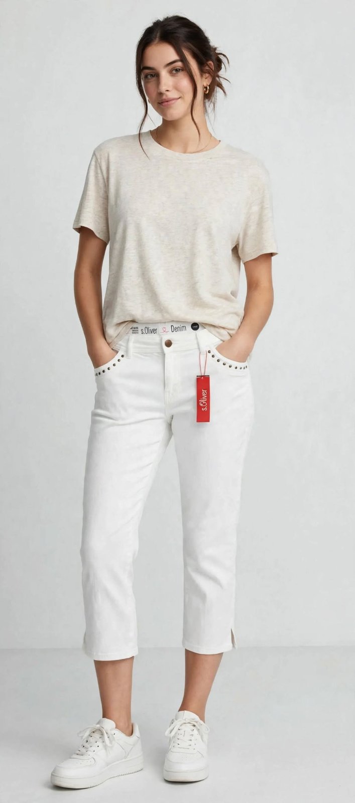 Pantacourt blanc S'oliver Denim Neuf avec étiquettes taille 38