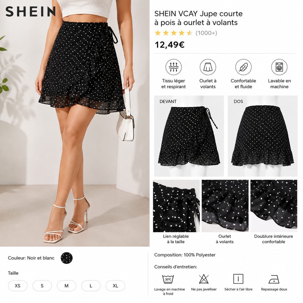 Jupe short neuf avec étiquette 💥 shein taille S