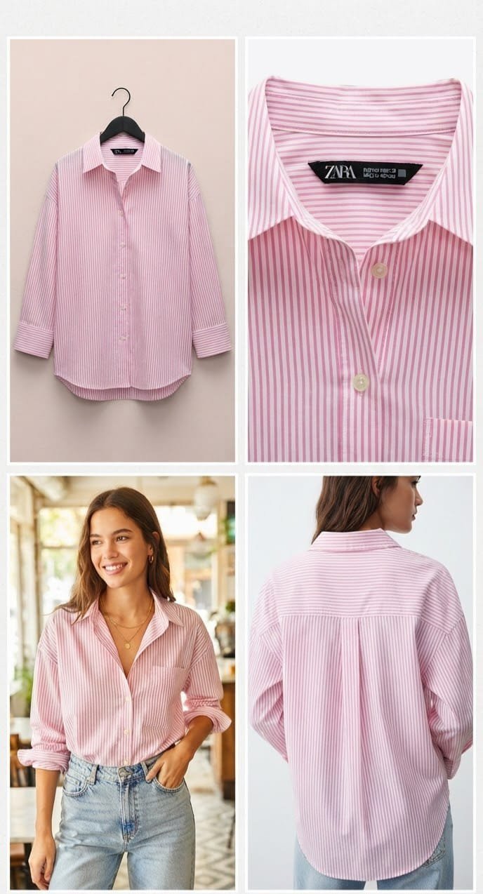 Chemise Oversize Zara Importée très chic taille M