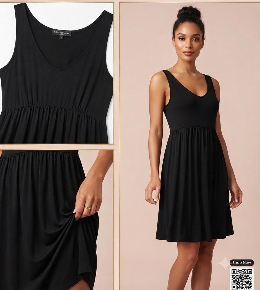 Robe coton noir taille S habille MHM