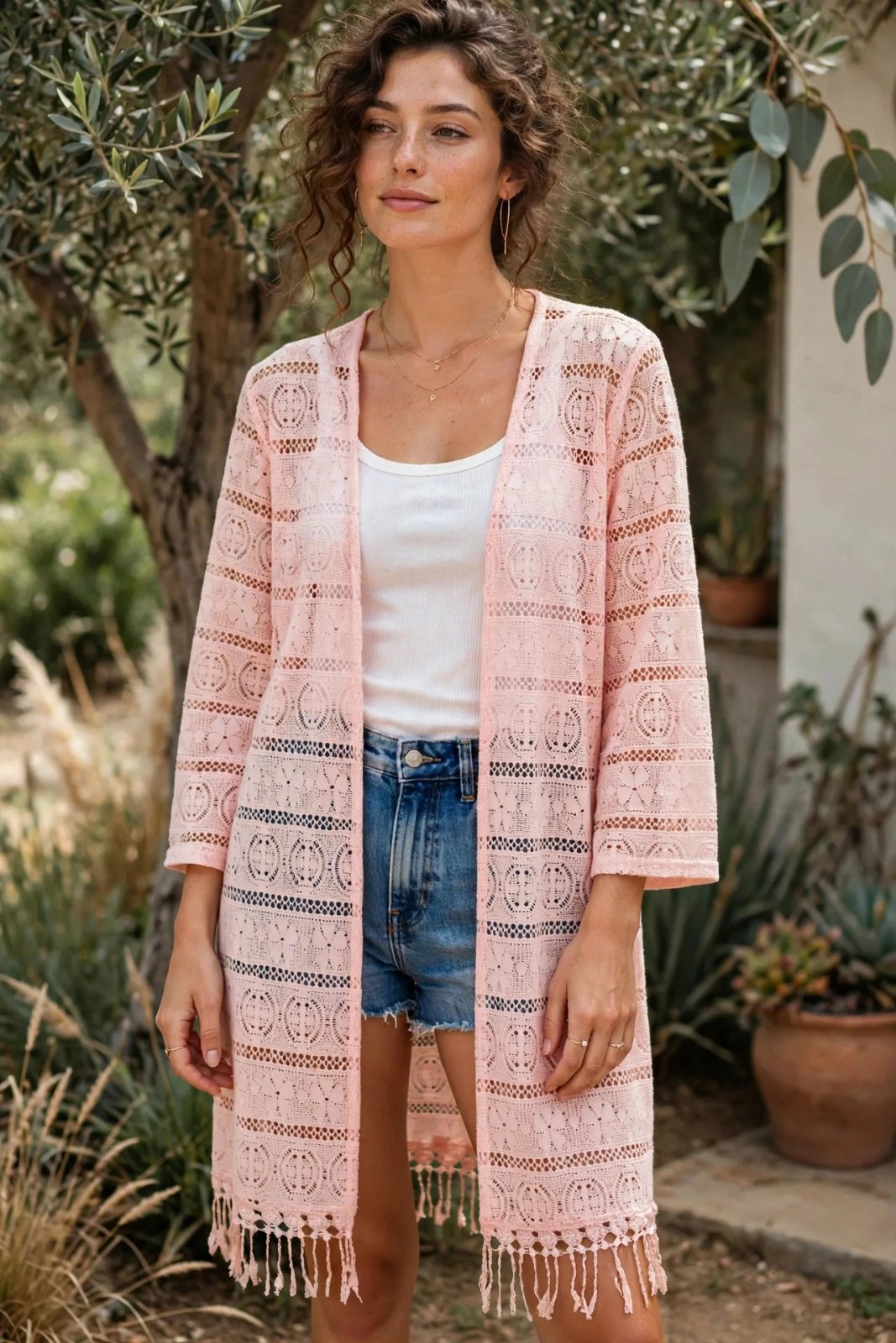 Kimono dentelle taille L -XL