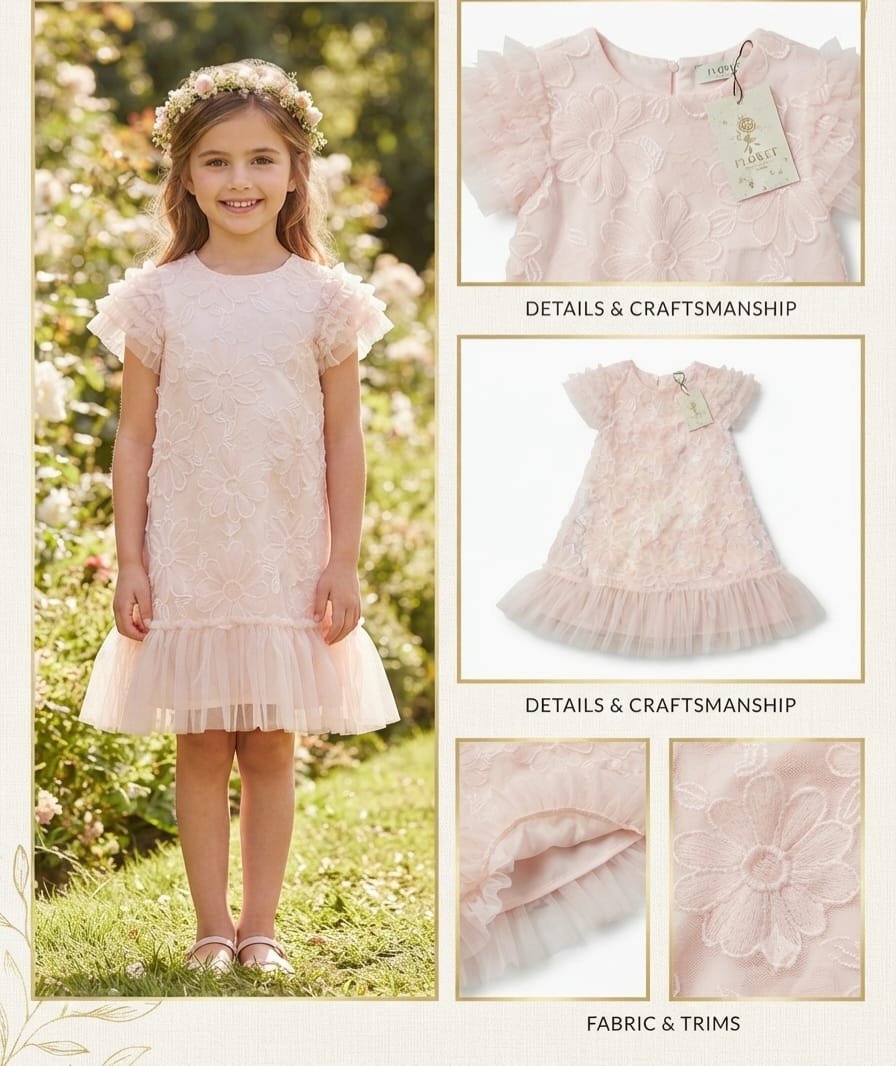 Robe enfant très chic 7 ans importée 