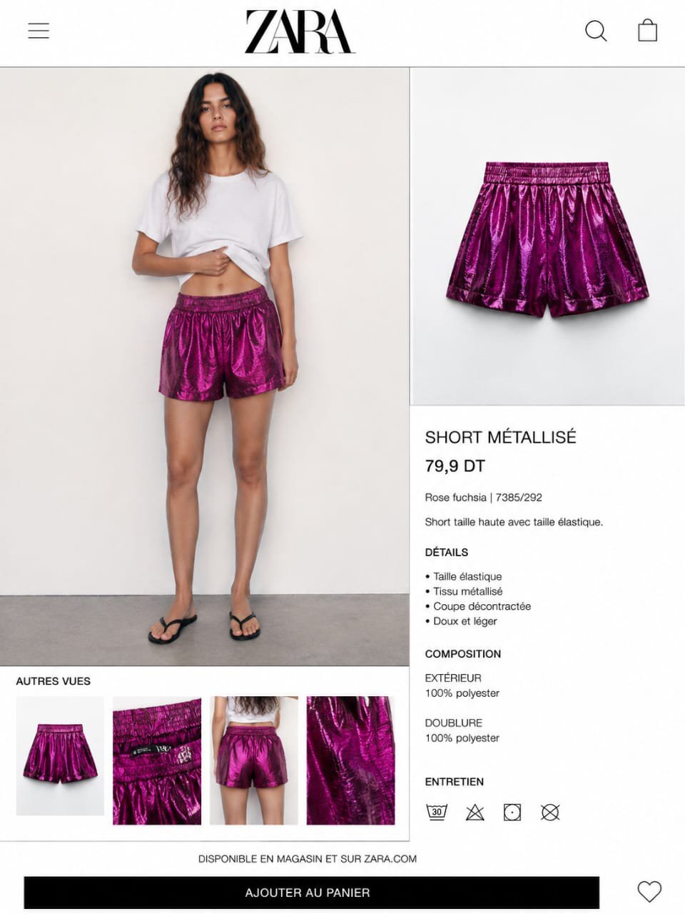 En promo 💥 Short Zara taille L habiller 40-42 Neuf ♥️ sans étiquette 💥