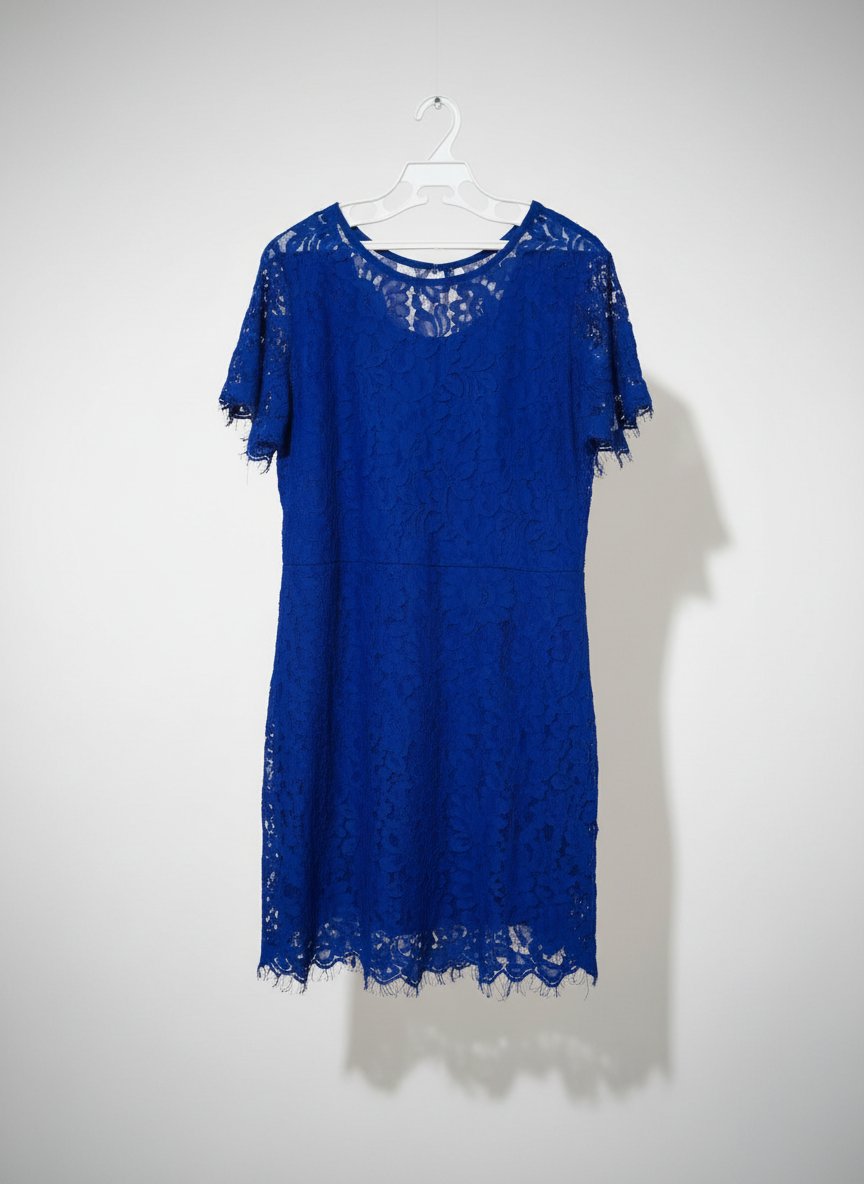 Robe bleu turquoise en dentelle