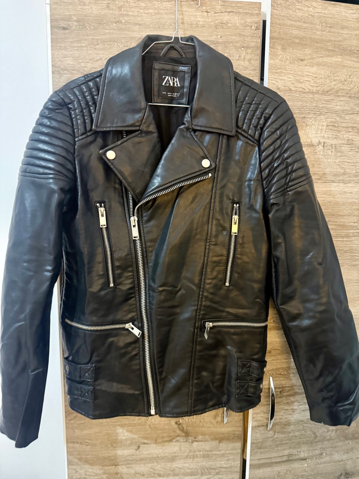 Leather jacket zara
