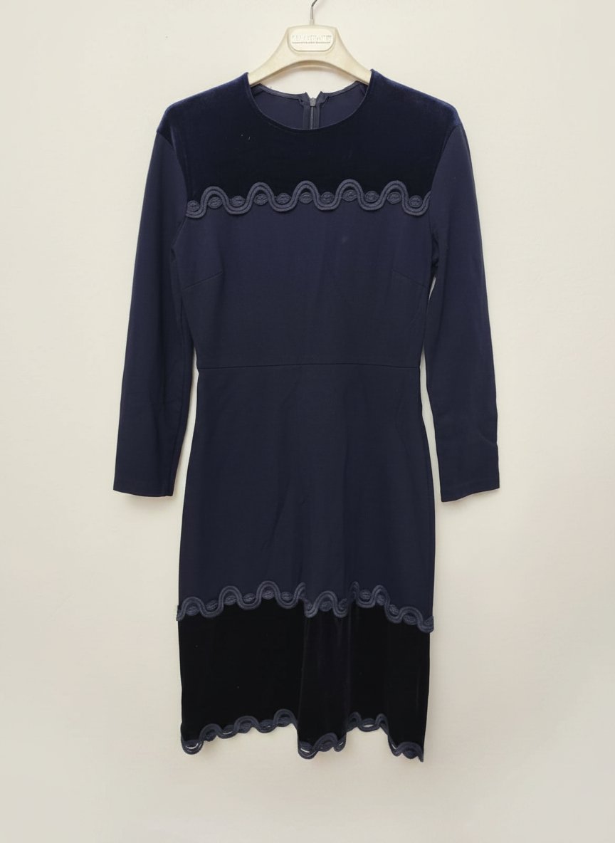 Robe bleu petrole en velours