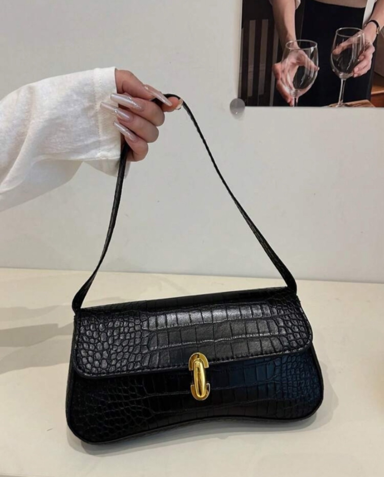Sac leopard noir 