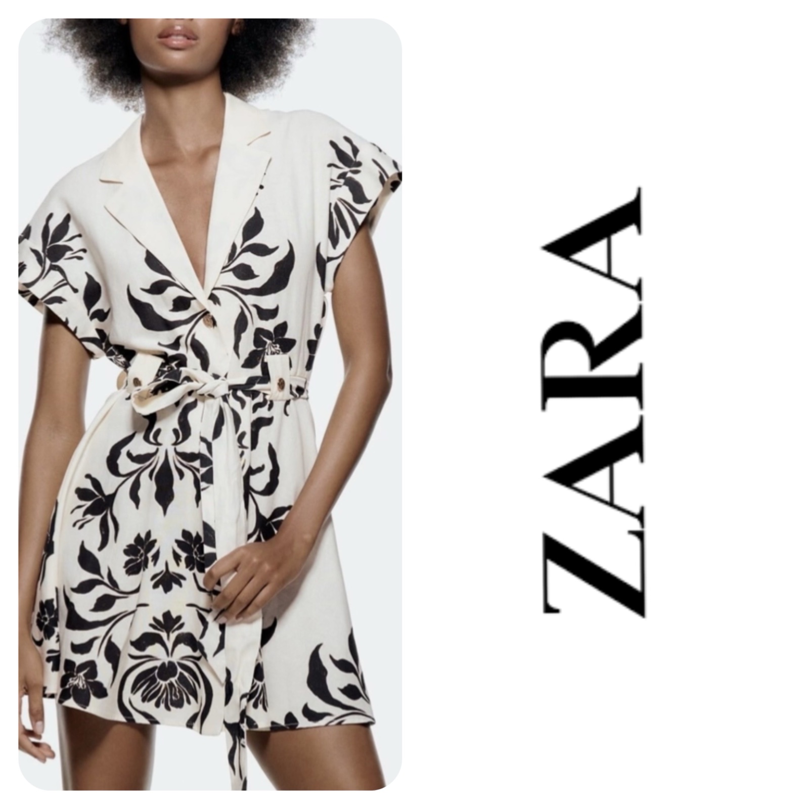 Robe zara motif fleurs