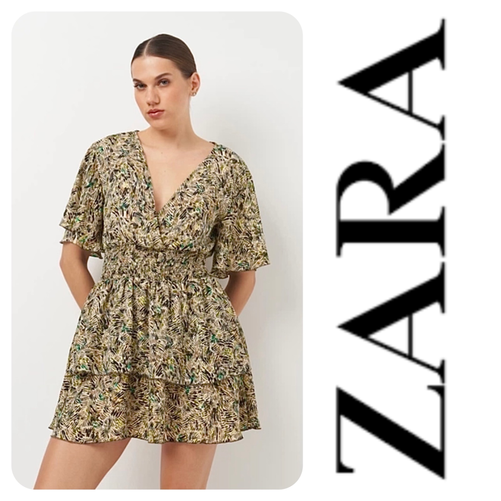 Robe zara courte imprimée