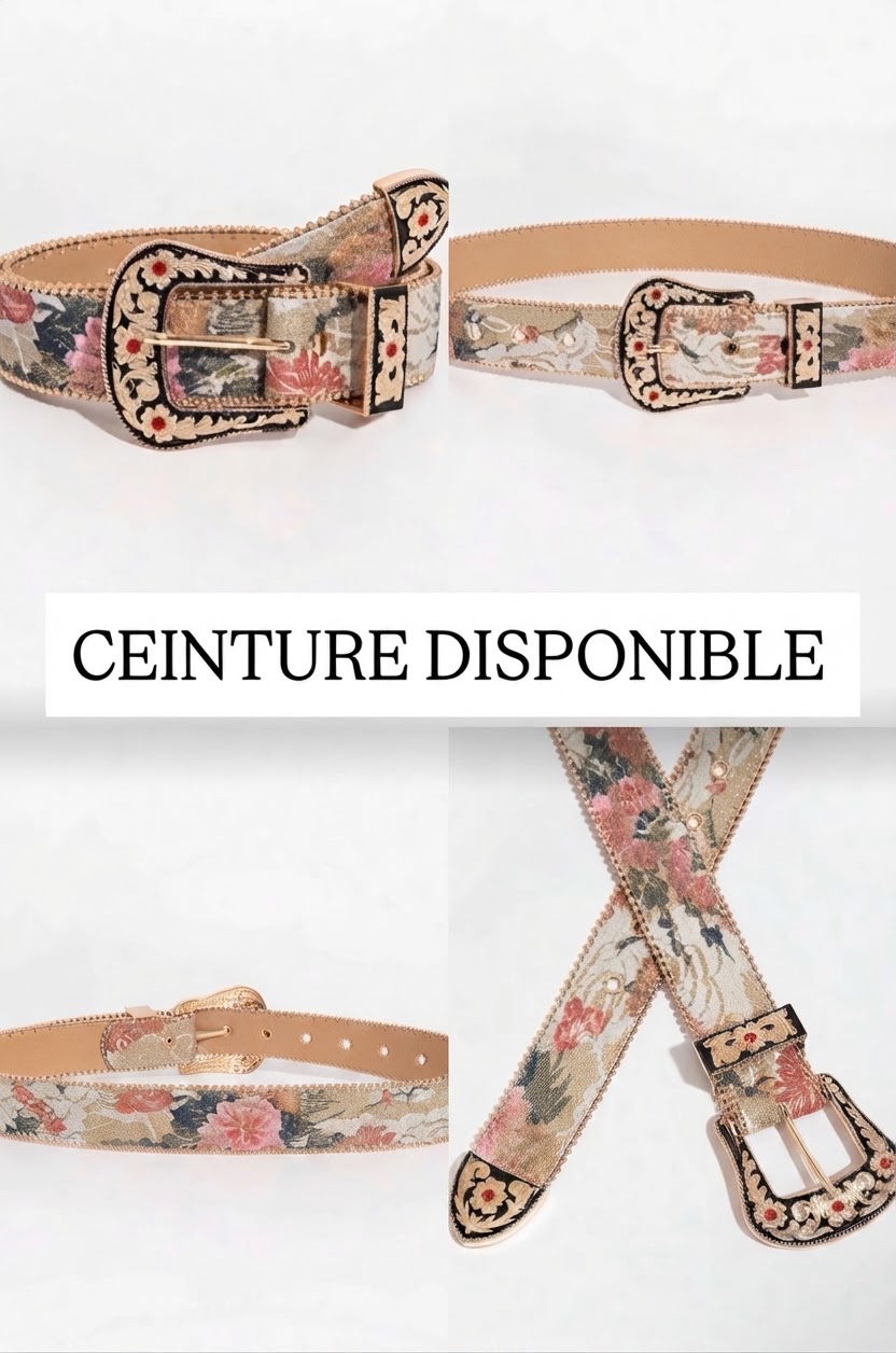 Ceinture multicouleur style vintage 