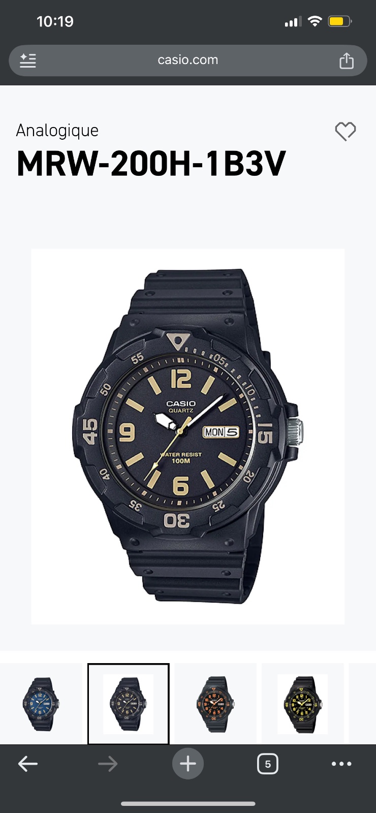 Montre Casio MRW200H authentique feha rayure sghuira(2eme photo)
