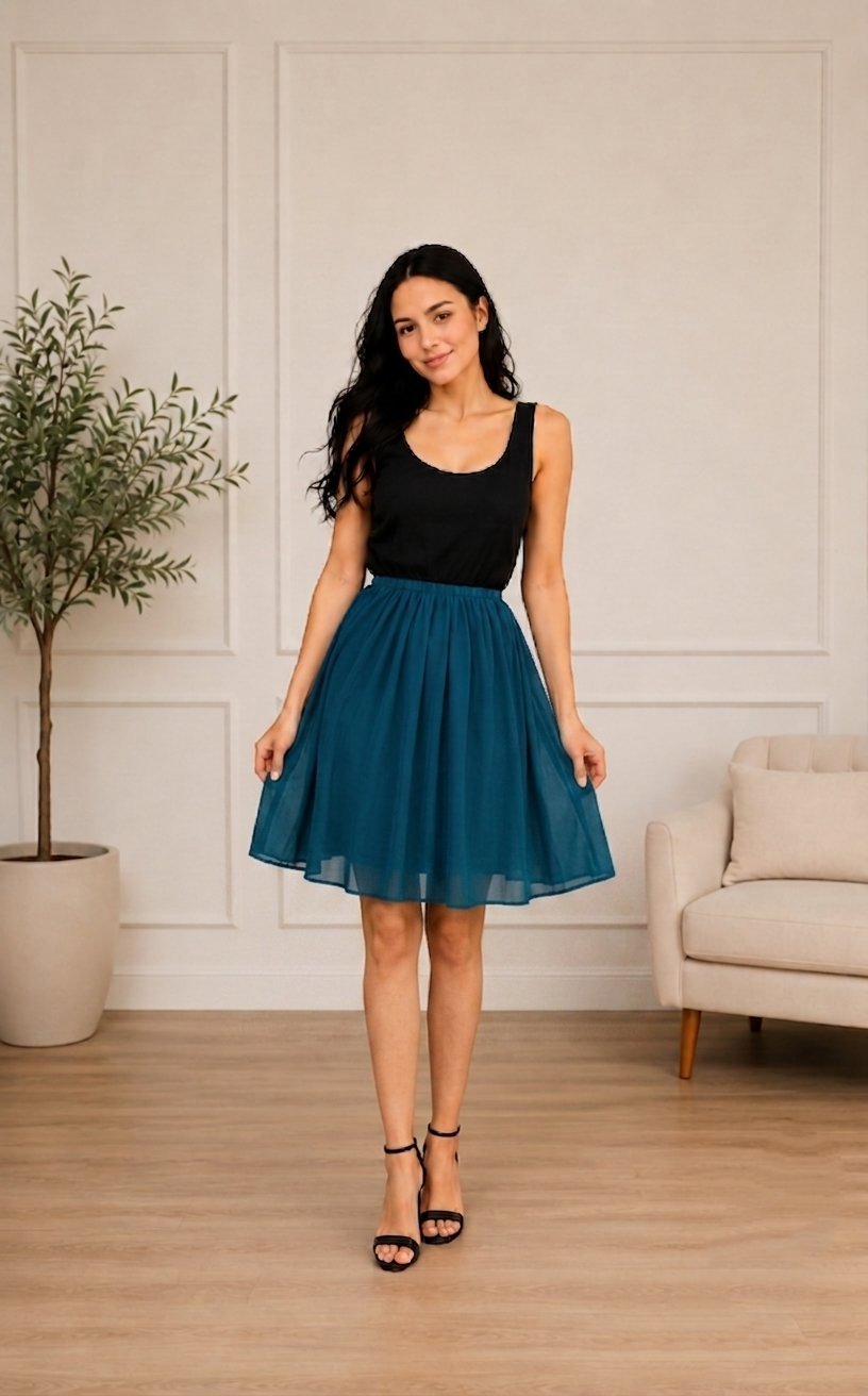 Robe courte bicolore 