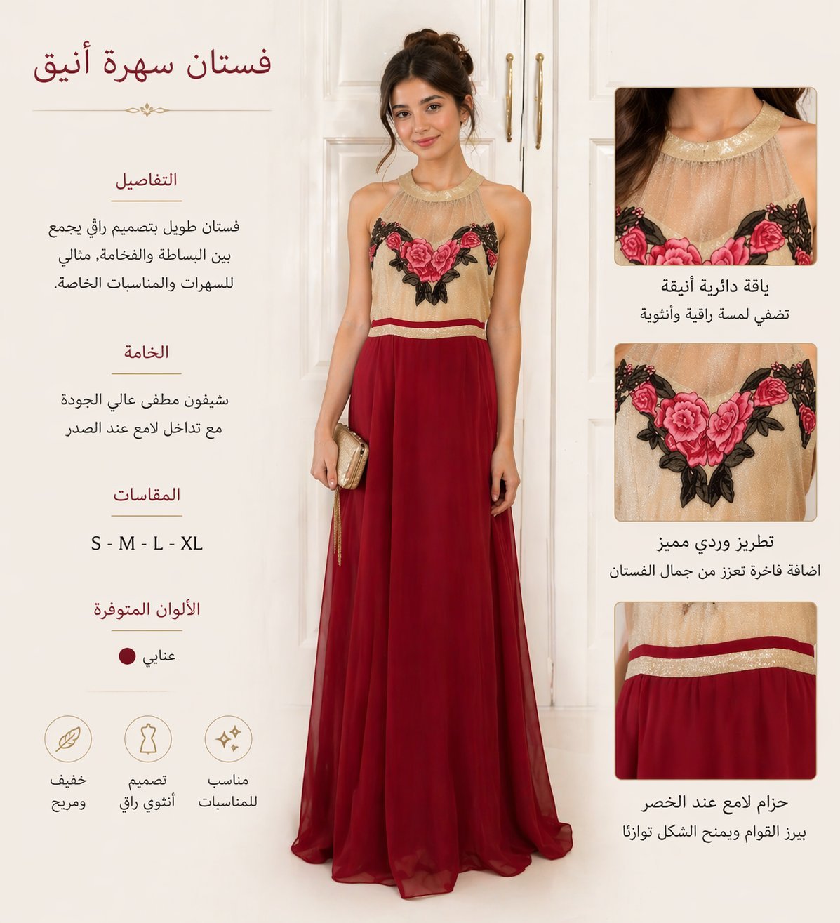 Robe soirée rouge 