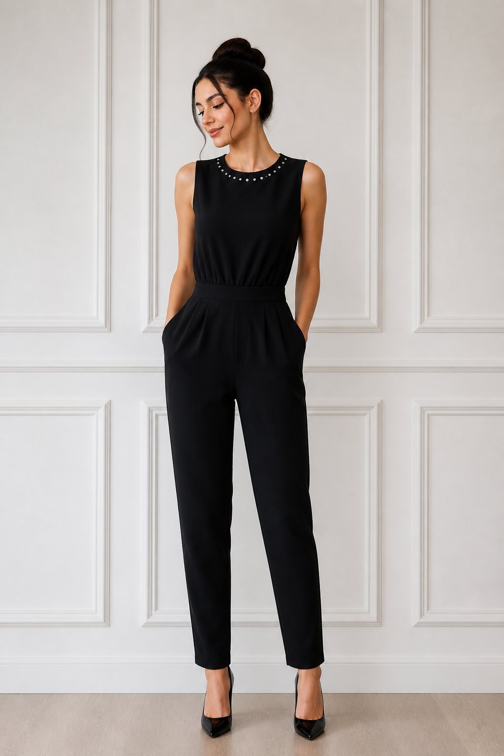 Combinaison élégante et chic noir 