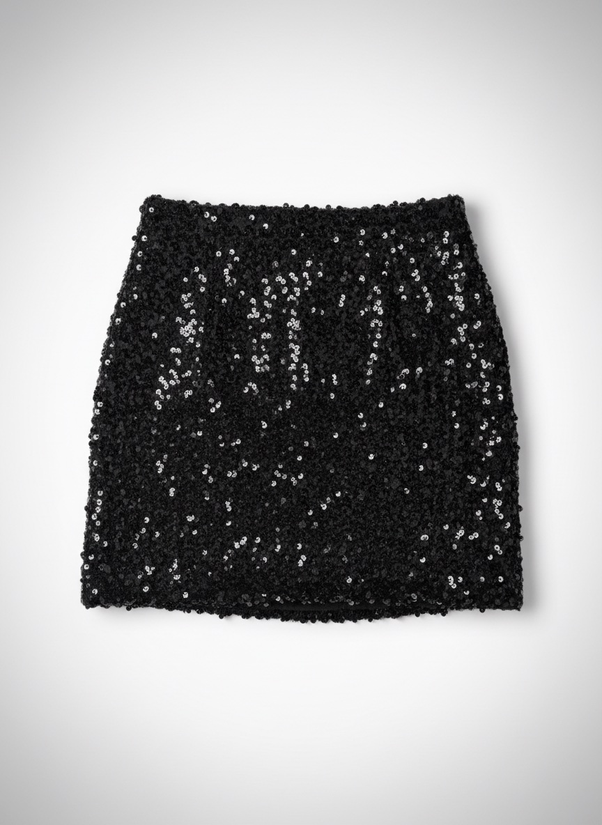 Jupe noir pailletée 