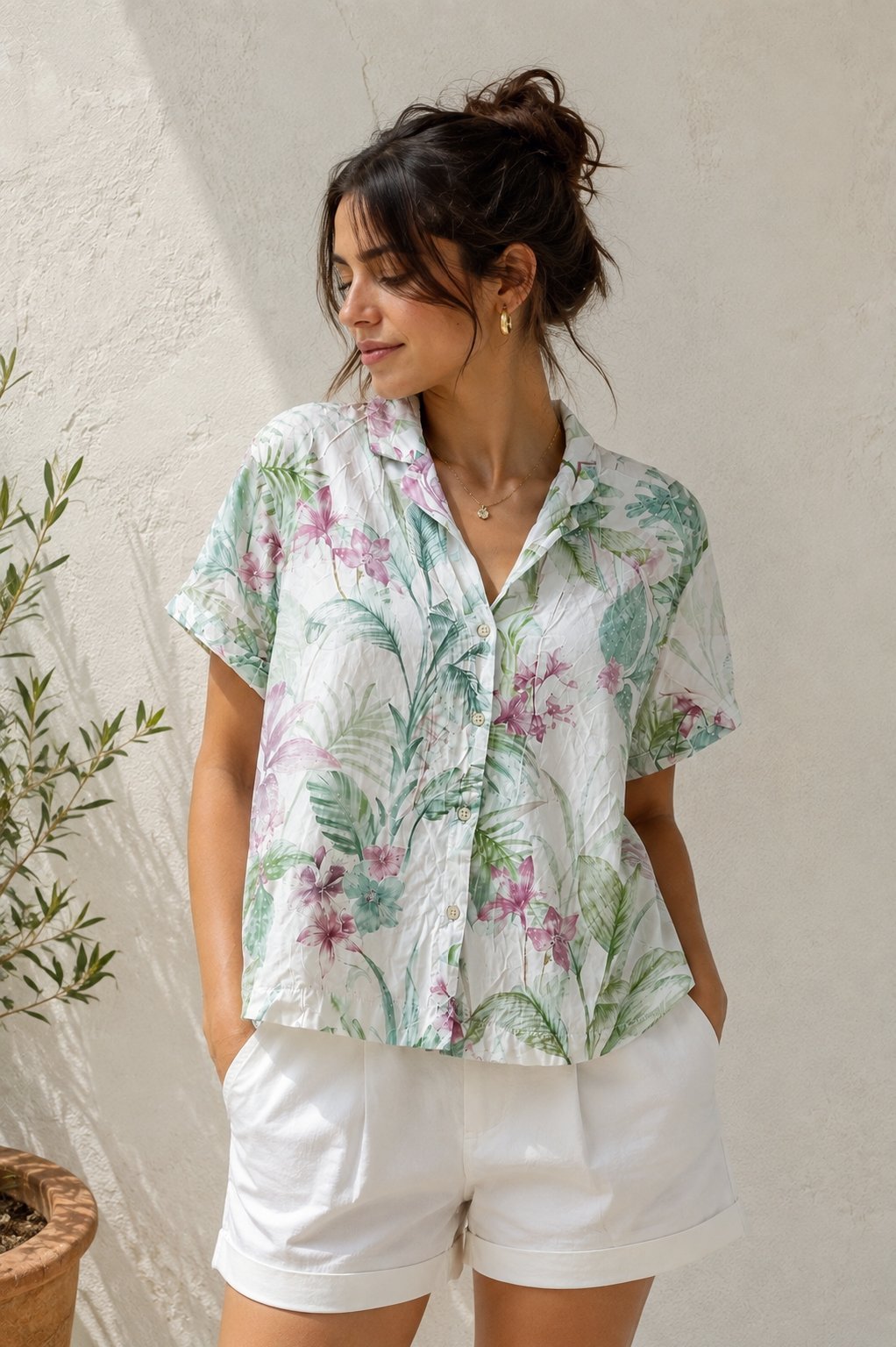 Chemise fleurie 
