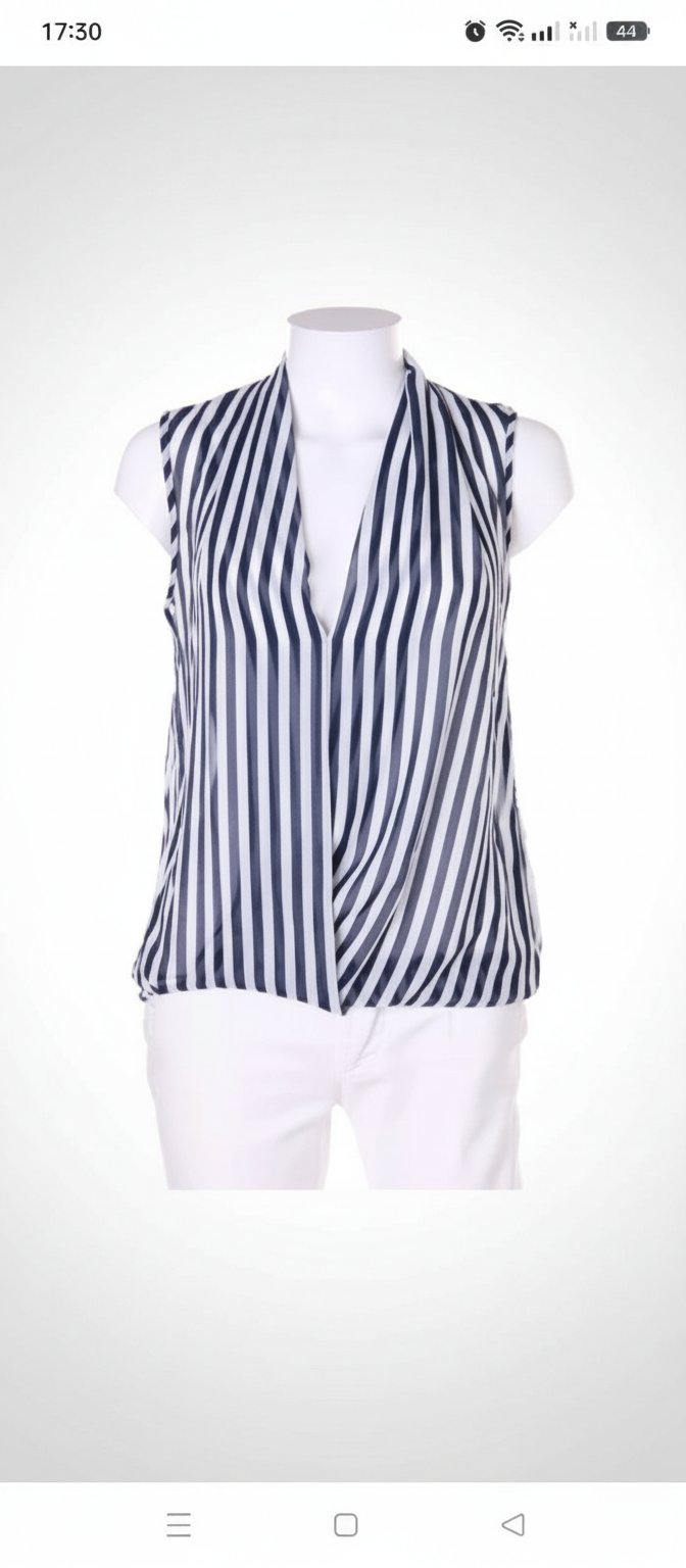 Blouse femme rayé bleu et blanc 